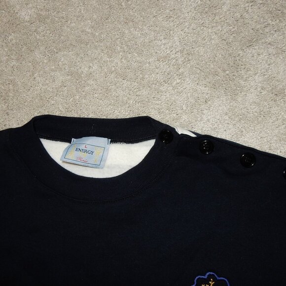 VTG Mont St. Michele France nautical striped breton top shirt womens L XL sweat - Picture 6 of 7